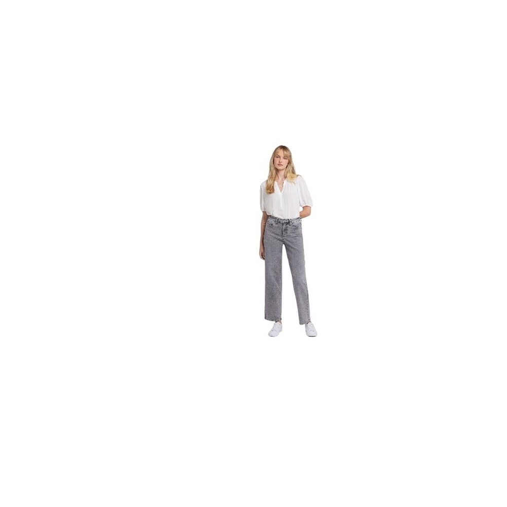 NYDJ Jemma Barrel Jeans Women 18 Grey Acid Wash High Rise Lift Tuck Technology